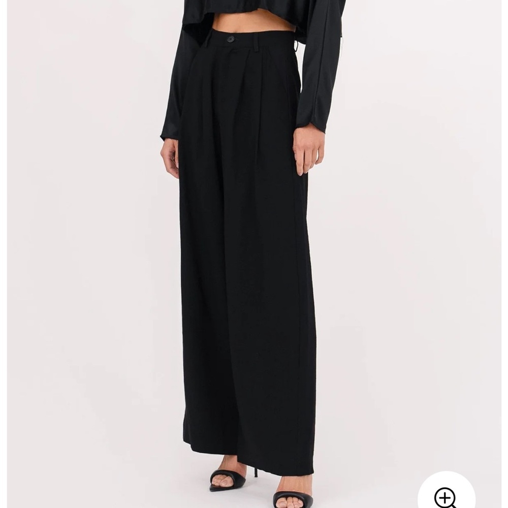 Fabi Black Wide-Leg Women's Trousers